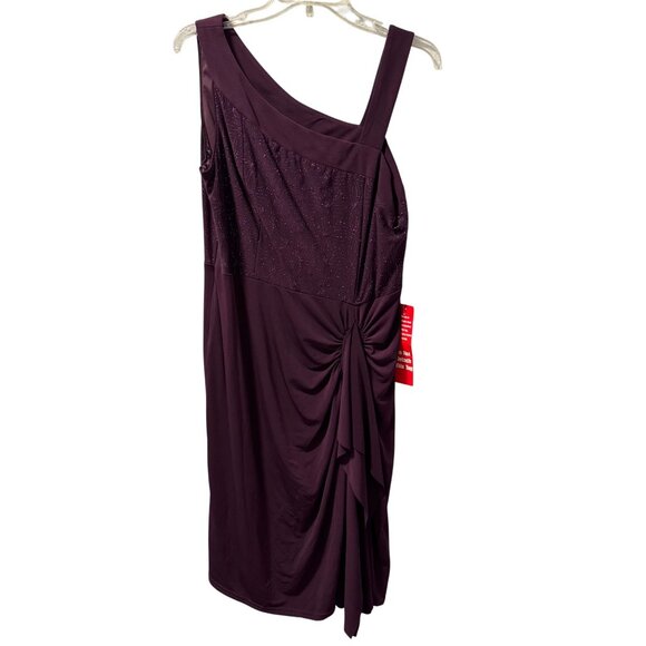 R&M Richards One-Shoulder Asymmetrical Cocktail Dress Size 14 .NWT - Picture 1 of 12